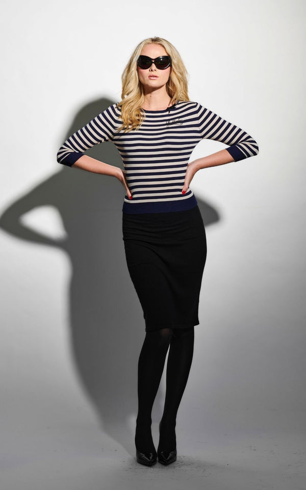 French Sailor Navy & Cream Stripe Sweater