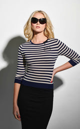 French Sailor Navy & Cream Stripe Sweater