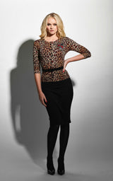 The Leopard Cardigan with Bluebird Logo