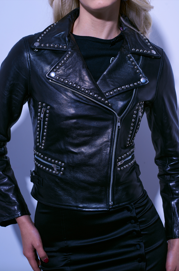 The Bluebird Leather Jacket in Black