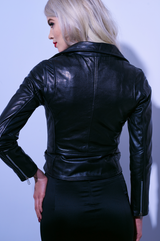 The Classic Women's Leather Jacket in Black