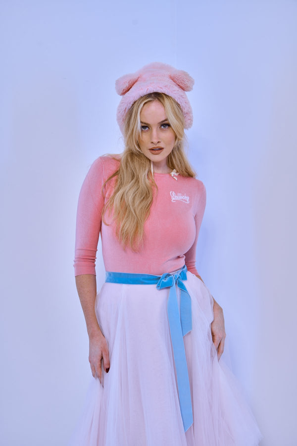 The Dollbaby Sweater in Pink