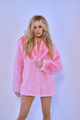 The Luxuriate Fur Coat in Baby Pink (Limited Edition)