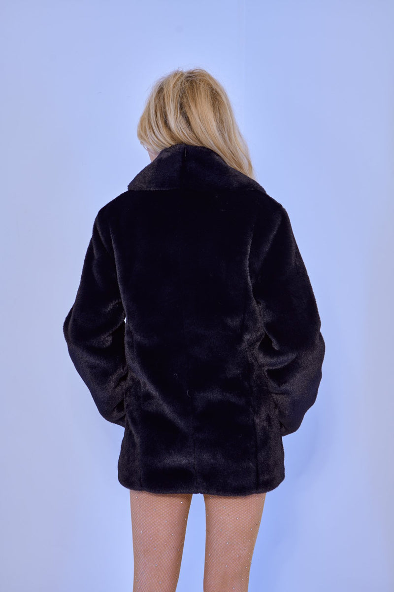 The Luxuriate Fur Coat in Black (Limited Edition)