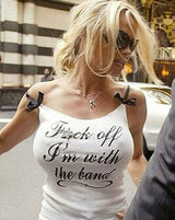 The F*ck Off I'm With The Band Singlet - White