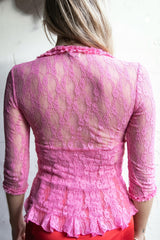 The Sunset Décolletage Top in Pink