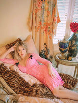 The Sunset Décolletage Dress in Pink