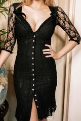 The Sunset Décolletage Dress in Black